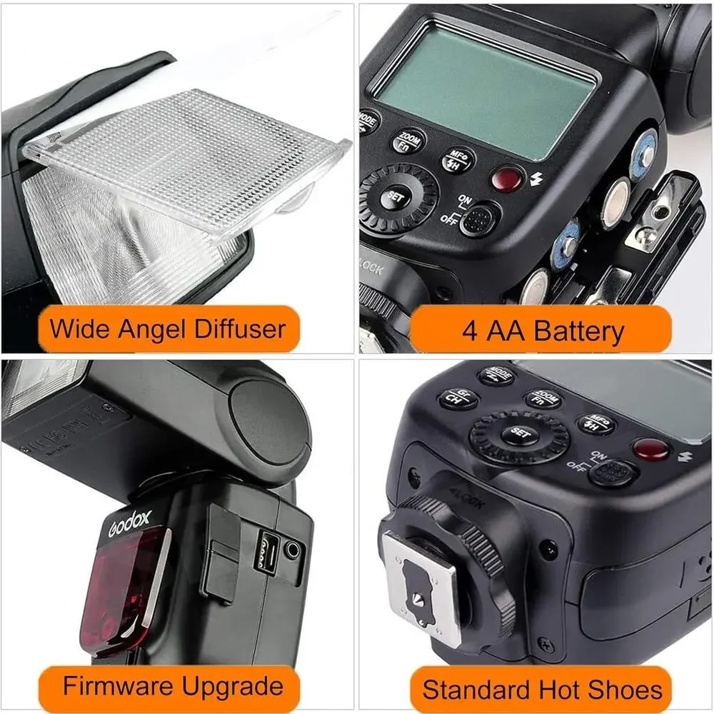 Godox TT600 2.4G Wireless Camera Flash Speedlite Master/Slave GN60 Manual Flash